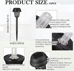 Qualirey 12 Pcs Solar Bug Zapper Outdoor Waterproof Solar Mosquito Zapper Outdoor Solar Powered Mosquito Killer Lamp Lighting Mosquito Repellent Lamp for Patio Yard Garden Insect, Purple White Light