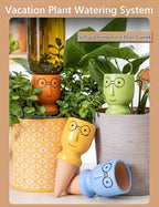 4 Pack Plant Watering Devices, Terracotta Watering Spikes, Vacation Self Watering Planter Insert, Automatic Plant Waterer for Indoor Outdoor Plants (Big Head)