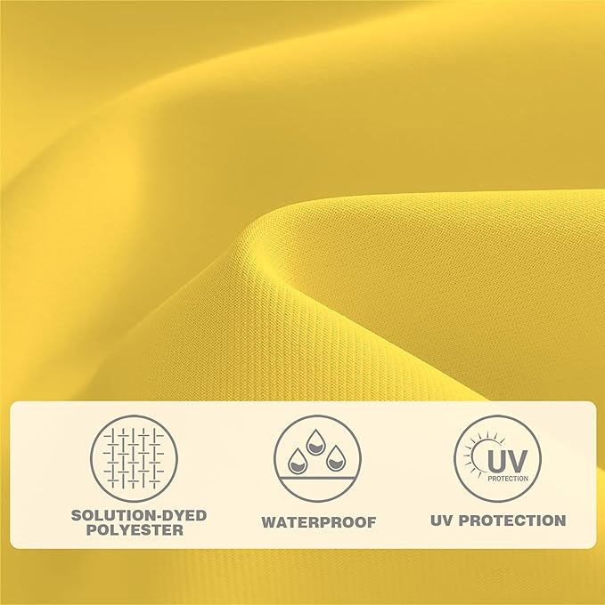 AreShark 12 FT Patio Umbrella for Outdoor, Outdoor Table Umbrella, Outdoor Patio Umbrellas with 8 Sturdy Ribs, Patio Umbrellas for Market, Garden, Deck, Backyard, Pool, Yellow