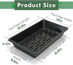 Sckee Upgraded 5 Pack Plant Growing Trays Seed Starting Tray Microgreens Growing Trays Seedling Plant Germination Starter Tray Transplant Fodder Flats, No Holes, No Leakage, Reusable (1017)