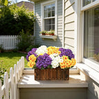 6 Bundles Artificial Geranium Flowers for Outdoors Spring Decor Geraniums Silk Flowers UV Resistant Lifelike Faux Flowers for Outdoor Garden Patio Porch Balcony Home Decor(Purple 2,White 2,Yellow2)