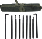 Cryfokt 9PCS Bonsai Tools Set, Professional Manganese Steel Carving Knives with Non Slip Knurled Handle, Comprehensive Set for Bonsai Shaping Pruning and Waterline Processing