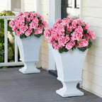 14Pcs Geranium Artificial Flowers for Outdoors Decoration Geranium Silk Flowers Outsides UV Resistant Garden Plant Faux Flower for Front Door Garden Porch Planter Patio Balcony Yard Indoor Home (Pink)