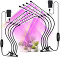 Grow Lights for Indoor Plants - 84 LED Full Spectrum Clip Plant Growing Light (4 Heads 2 Pack)