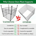 3 Pack Plant Protectors from Animals, 12Pcs 1" Mesh DIY Plant Cages 13.8"x13.8"x12", Metal Garden Animal Barrier with Stakes, Keep Rabbits & Chipmunks Out for Vegetables, Shrubs & New Plants