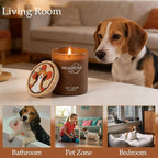 Pet Odor Eliminator Candle – Fresh Citrus, 60-Hour Long Burn Time, Plant Based Pet Safe Soy Wax Candles for Home Scented, Cat & Dog Friendly Odor Eliminating Candle Gift