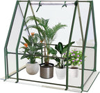 Mini Greenhouse, Portable 3x3x3ft Greenhouses for Outdoors Indoors Plants, Tabletop Small Green House with Roll-up Zipper Windows, Thickened PVC Cover for Outside