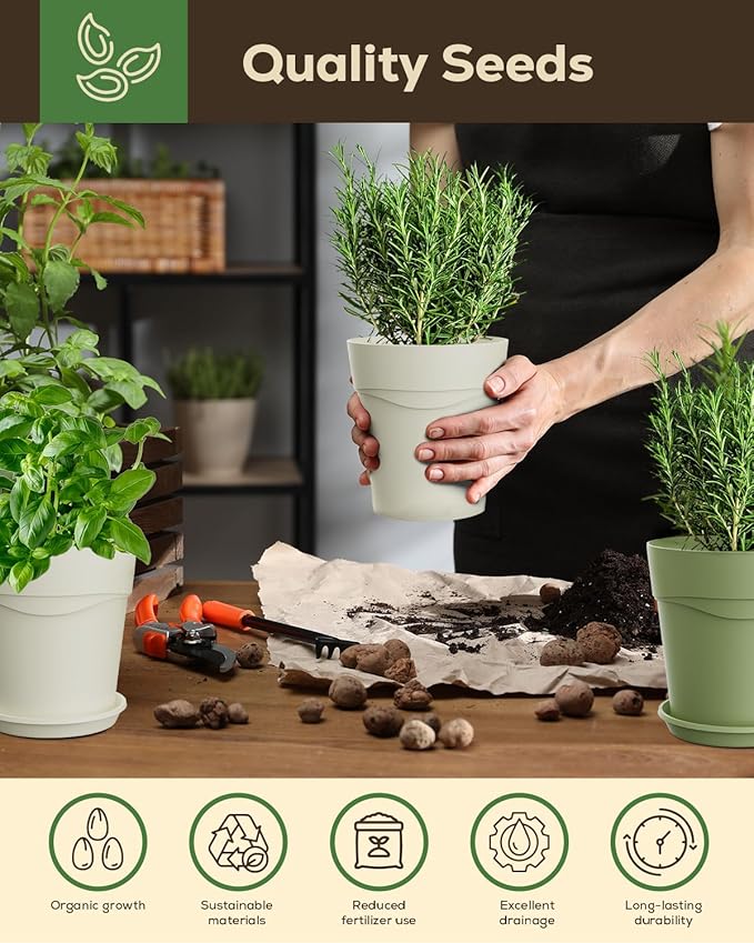 8 Herb Indoor Window Garden Kit – Complete Set with Tools – Unique Gift for Women, Mom, Friend – Birthday, Christmas, Mother's Day – Beginner Gardening Lovers for Kitchen Windowsill
