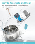 Tomxcute Cat Water Fountain - 4.0L/135oz Gooseneck Copper Stainless Steel Cat Water Fountains for Cats Indoor - Kitty Cat Fountains for Drinking Spout - Comes with 3 Replacement Filters