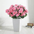 14Pcs Geranium Artificial Flowers for Outdoors Decoration Geranium Silk Flowers Outsides UV Resistant Garden Plant Faux Flower for Front Door Garden Porch Planter Patio Balcony Yard Indoor Home (Pink)