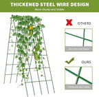 Cucumber Trellis 2 Pack, Foldable A-Frame Garden Trellis for Raised Bed Garden Grow Support with Plant Support Clips, Twist Ties, Plastic Ties, for Cucumber,Tomato, Climbing Plants and Flowers