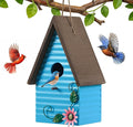 Bird Houses for Outside,Blue Bird Houses for Outdoors,Hanging Birdhouses for Outdoor,Wooden Bluebird Houses for Outside,Country Style Hummingbird Nest Box,Yard Decorative Gift for Bird Lovers