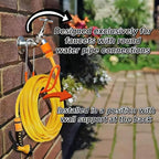 Garden Hose Holder Water Hose Hanger Wall Mounted,304Stainless Steel Solid Hose Hook Holds Up to 50Ft Garden Hose, Expandable Hose, Water Hose(Red 2pcs)