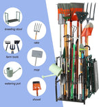 UU-Major Garden Tool Organizer,Yard Tool Rack Heavy Duty,Free Standing for Garage Corner,Garage Organization,Garage Organizers and Storage,Garden Tool Holder for Lawn,Shed,Outdoor,Metal