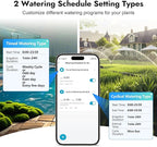 WiFi Water Timer for Garden Hose with Brass Inlet,Smart Hose Timer with WiFi Hub, APP & Voice Control,Up to 20 Watering Plans, 2-Zone Sprinkler Drip Irrigation System Controller for Yard Lawn Watering