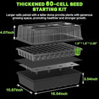 120-Cell Self-Watering Seed Starter Tray with Grow Lights, Upgraded 1–24H Timer, Seed Trays with Humidity Dome, Indoor Gardening System, Starter Kit for Seeds, Plant Germination