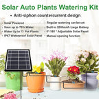 Solar Auto Drip Irrigation Solar Irrigation System, Automatic Drip Kit System Kit with 15 Drippers Powered Automatic Watering Device for Gardens