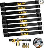 ELEAD 9-Piece 12" Magnetic Tool Holder Storage Organizer - Wall Mount Rack Garage Organization Power Magnet Hanger Workbench Board Slatwall Van Organizers Mounted Hanging Strip
