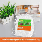 Tcamp Heavy-Duty Polyester Garden Trellis Netting Plant Climbing Net for Growing Vines Plants Vegetables Fruits Flowers, White Grow Tent (5Ft x15Ft, 3.5" Opening Mesh, 1 Pack)