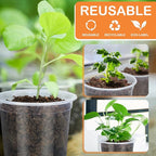45 Pack 7/6/5/4/3 Inch Clear Nursery Pots for Plants, Clear Plastic Plant Pots with Drainage Holes, Transparent Variety Pack Flexible Garden Pot for Outdoor Indoor, Seed Starting Pots