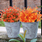 6 Bundles Artificial Fall Flowers No Fade Faux Autumn Plants, Fake Indoor Outdoor Greenery for Thanksgiving Christmas Wedding Party Home Garden Fireplace Décor (Multi)