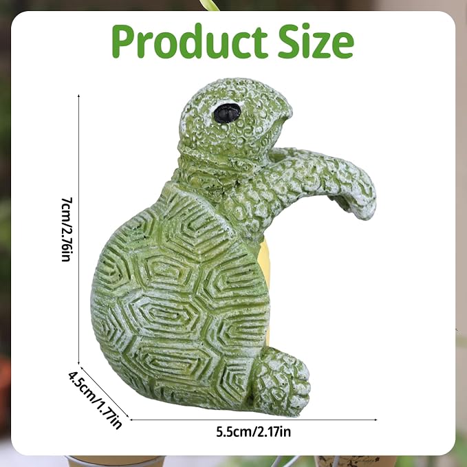 NQEUEPN Tortoise Figure Plant Pot Hanger, Resin Hanging Turtle Statue Plant Pot Hugger Cute Climbing Tortoise Flower Pot Hanger Figurines Planter Pot Gift for Yard Ornaments Pot Decorations