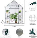 Greenhouse, Portable Mini Walk-in Green House for Outdoors with Roll-up Zipper Door, Anchors, and UV-Resistant Cover