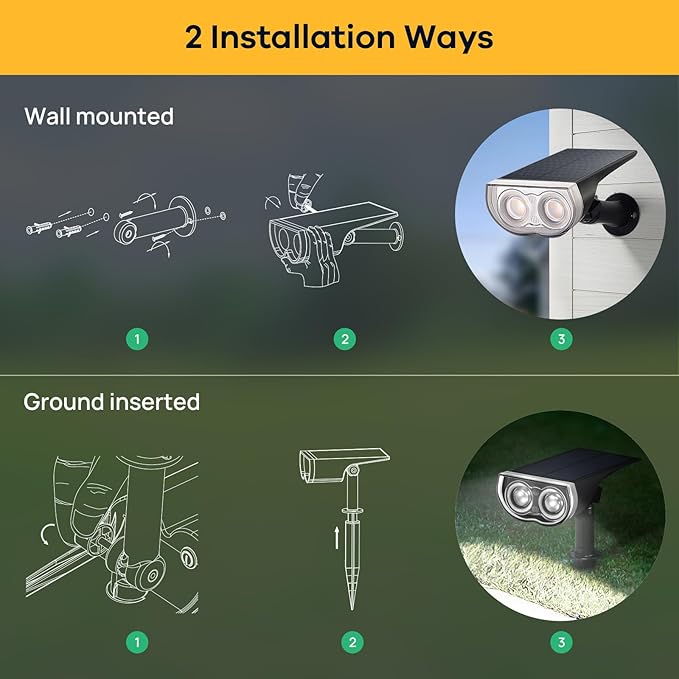 Linkind Solar Lights Outdoor StarRayS, Bright Solar Spot Lights Outdoor, IP65 Waterproof Spotlights for Garden Yard Landscape Walkway Patio Tree (Daylight, 6 Pack)