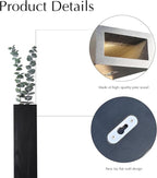 Wall Planters for Indoor Plants, Set of 4 Black Modern Farmhouse Wood Wall Decor for Indoor Plants, Hanging Planter for Living Room, Bathroom Wall Decor, Dried Flowers and Faux Greenery