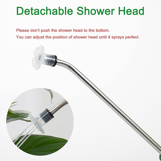 Small Watering Can for Indoor Plants, Long Spout Watering Can Indoor with Sprinkler Head 34oz