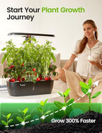 LETPOT Hydroponics Growing System, 12 Pods Indoor Herb Garden Kit with 24W LED Grow Light, 5.5L Water Tank & 16" Adjustable Height, Smart Indoor Gardening System for Kitchen, Home & Gift