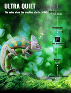 Reptile Mister Automatic, Quiet Reptile Misting System with Timer, Reptile Fogger Humidifiers with Fine Water Mist Nozzles, Terrarium Mister Humidifiers with Water Shortage Protection