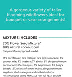 Burpee Wildflower Seeds Cutting Mix | 25,000 Bulk Seeds, Multi, 1 Bag | 15 Varieties of Non-GMO Flowers | Perennial Wildflower Mix | Covers 1,000 Sq. Ft.