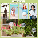 17 Oz 2 Weeks Glass Plant Watering Globes Large Vacation Water While Away Indoor Outdoor Potted Plant Slow Release Self Watering Bulbs Devices Planter Insert (Iridescent Large 3-Pack)