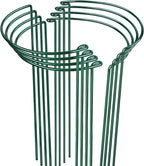 LEOBRO Plant Support, 8 PCS Peony Cages and Supports, Metal Plant Stakes, Plant Supports for Indoor Plants, Outdoor Plants, Monstera Hydrangea Support Cage, 10" W x 24" H