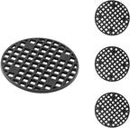 Bivethoi 100pcs Plant Pot Mesh Hole Cover Bonsai Drainage Mesh Insert, Flower Pot Hole Mesh Pad Bottom Grid Mat, Round Mesh Screen Pot Bottom Gasket for Garden Prevent Soil Loss (1.8" / 45mm, Black)
