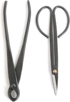BambooMN Bonsai Basics Set - 8" Knob Cutter and 7.2" Trimming Shear - 3 Sets