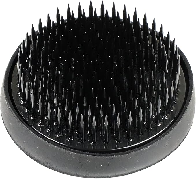 Wazakura Ikebana Kenzan Flower Pin Frog, Made in Japan, Floral Arranging Tool, Round - 61mm(2.4") Black