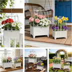 2-Piece Vintage Metal Birdcage Planter Set, Rustic Distressed Plant Holder, Farmhouse Floral Containers for Indoor Outdoor Garden, Patio & Tabletop Decor
