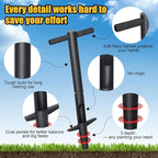Bulb Planter Tool - 34" Long Handle Sod Plugger Lawn Plug Digger,Auto Plug Eject,Heavy Duty Garden Plant Hole Cutter for Grass,Tulip,Soil Transplant Plugging,Turf Repair Remover for Yard -Black