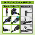 100FT Drip Irrigation Kit - 28 Adjustable 360° Nozzles & T-Connectors for Garden, Lawn & Plant Watering System