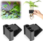 2 Pk Upgraded Aquarium Plant Holder, Hanging Aquarium Plant Holder with Clip, Suitable for Fish Tank Plant Potting, Aquarium Decoration