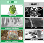 30 Pack Garden Cloches for Plants, Reusable Bell Plant Cover, Plant Covers Protectors from Animals Snails Birds Chickens Insect, 9.18" H X 7.56" D (Clear)