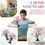 POPETPOP Aquarium Artificial Plastic Plants Decoration: 2pcs Aquarium Artificial Plants Decoration Ornament Fish Tank Hides Accessories