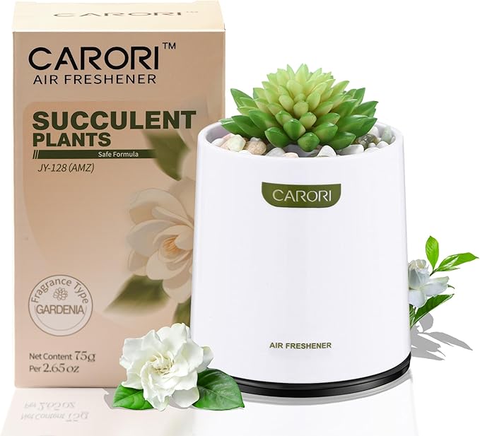 Artificial Succulent Plants with Subtle Gardenia Scent, Faux Indoor Plants for Home Decor, Small Fake Plant for Bathroom, Bedroom, Office Decor, Aesthetic Room Accessories, Housewarming Gift