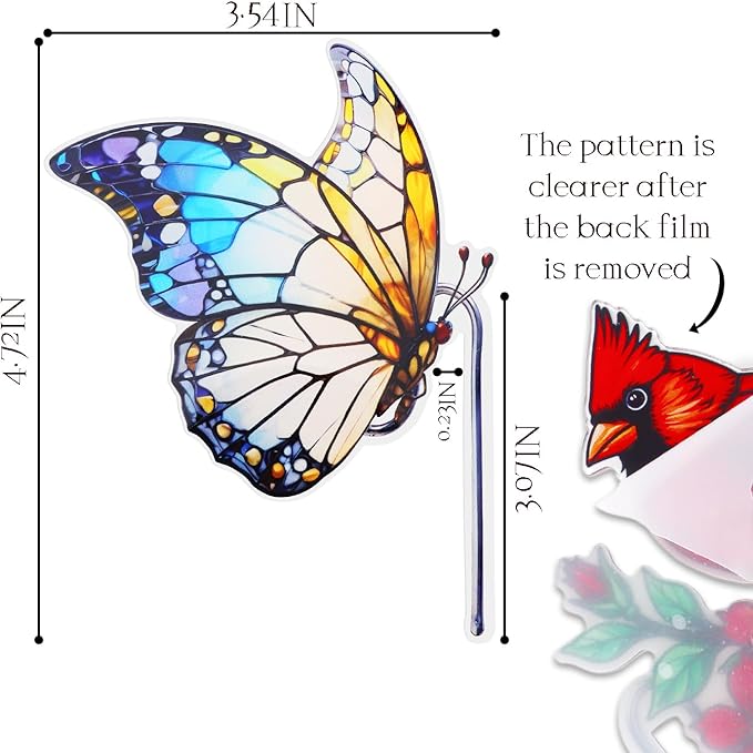 Butterfly Gifts for Women, 2Pcs Hanging Plant Planter for Indoor Outdoor Garden, Mothers Day Birthday Gifts for Mom Grandma from Daughter Son, Bird Lover Plant Pots Accessories