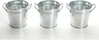 Hosley 3 Pack of Galvanized Planters 5" Dia x 4.5" H Durable Metal Plant Pots for Floral Arrangements Indoor and Outdoor Gardening with Vintage-Inspired Charm Rustic