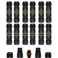 Junction Box Outdoor Waterproof Electrical Cable Connector,NineLeaf 12PK 3-PIN M20 Extension Electrical Cable Protector for Cable Diameter Ø5-12mm,for Outdoor Road Landscape Lights,External Cord Boxes