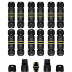 Junction Box Outdoor Waterproof Electrical Cable Connector,NineLeaf 12PK 3-PIN M20 Extension Electrical Cable Protector for Cable Diameter Ø5-12mm,for Outdoor Road Landscape Lights,External Cord Boxes