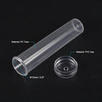 MECCANIXITY 25 Pcs Floral Water Tubes with Caps 2.8" Plastic Flower Vials for Fresh Plants, Flower Arrangements, Milkweed Cutting (Clear)